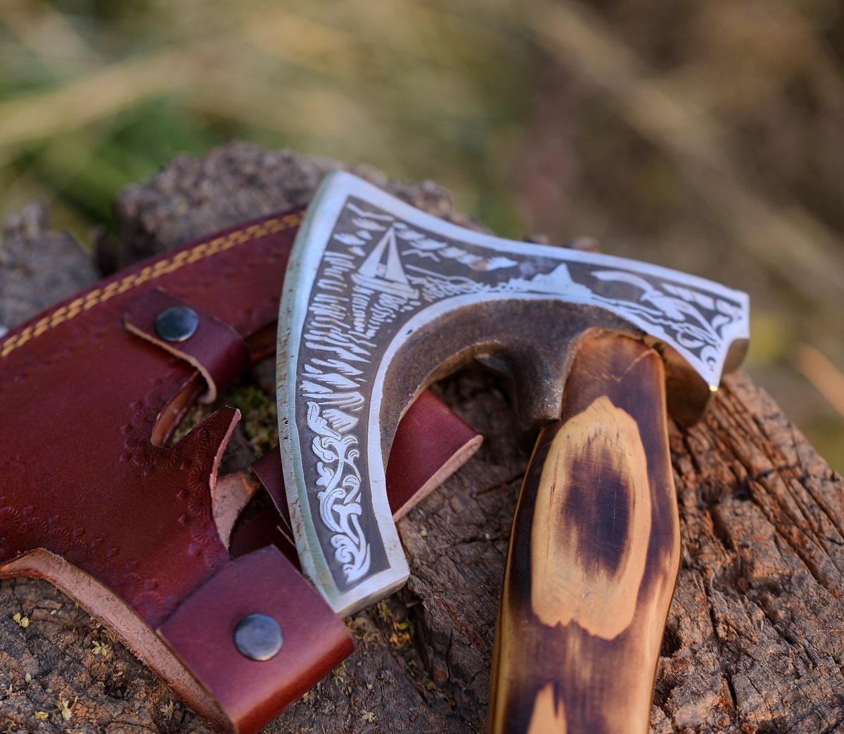 Custom Forged High Carbon Steel Viking Axe Custom Forged High Carbon Steel Viking Axe