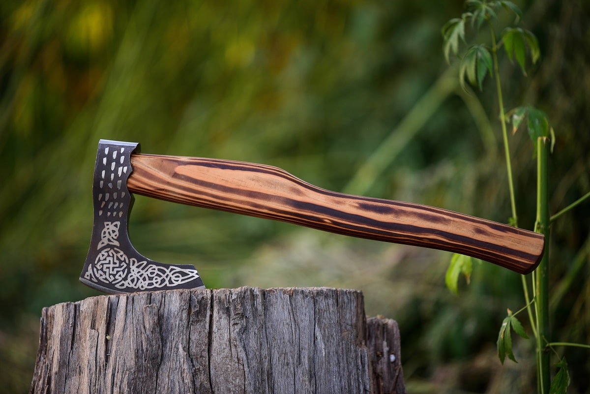 Custom Hand Forged Viking Axe Custom Hand Forged Viking Axe