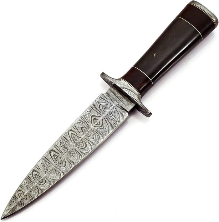 Damascus Steel Fix Blade Dagger Knife