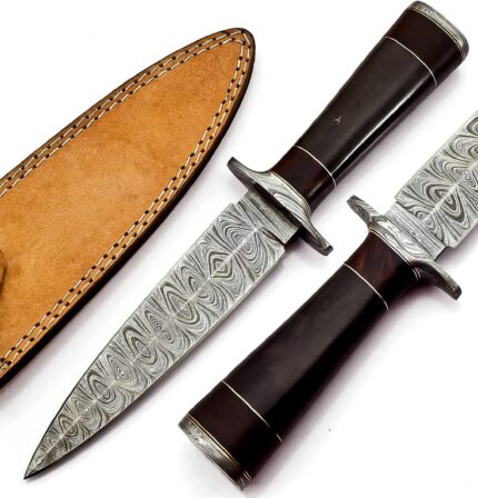 Damascus Steel Fixed Blade Dagger Knife