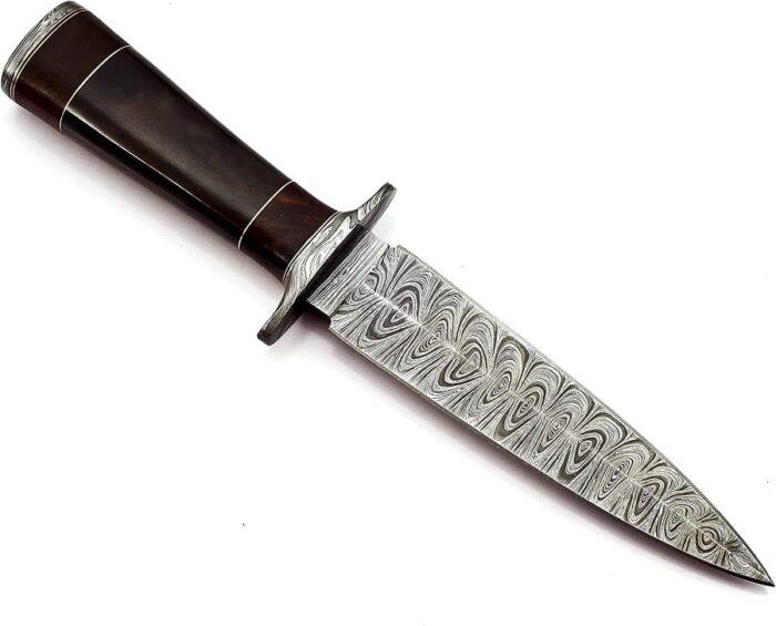 Fixed Blade Damascus Steel Dagger Knife