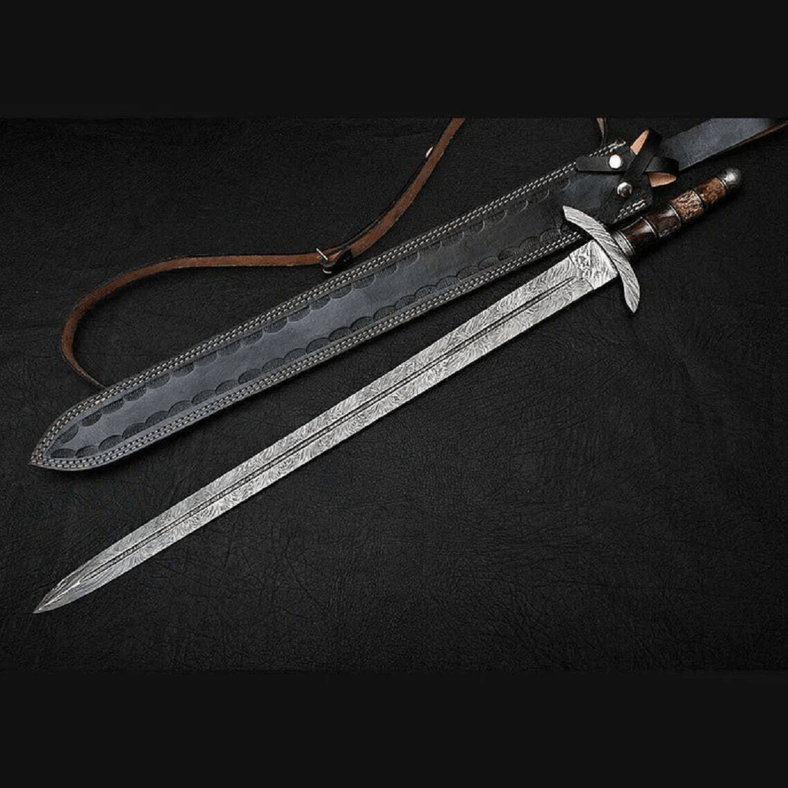 Hand Forged Damascus Steel Viking Swords Hand Forged Damascus Steel Viking Swords