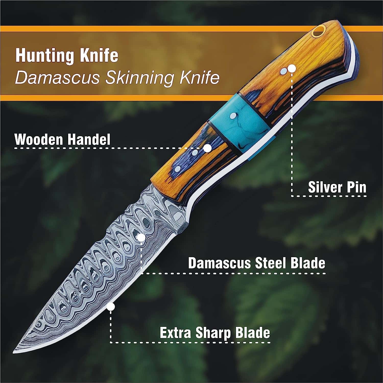 Handmade Fix Blade Damascus Knife Handmade Fix Blade Damascus Knife