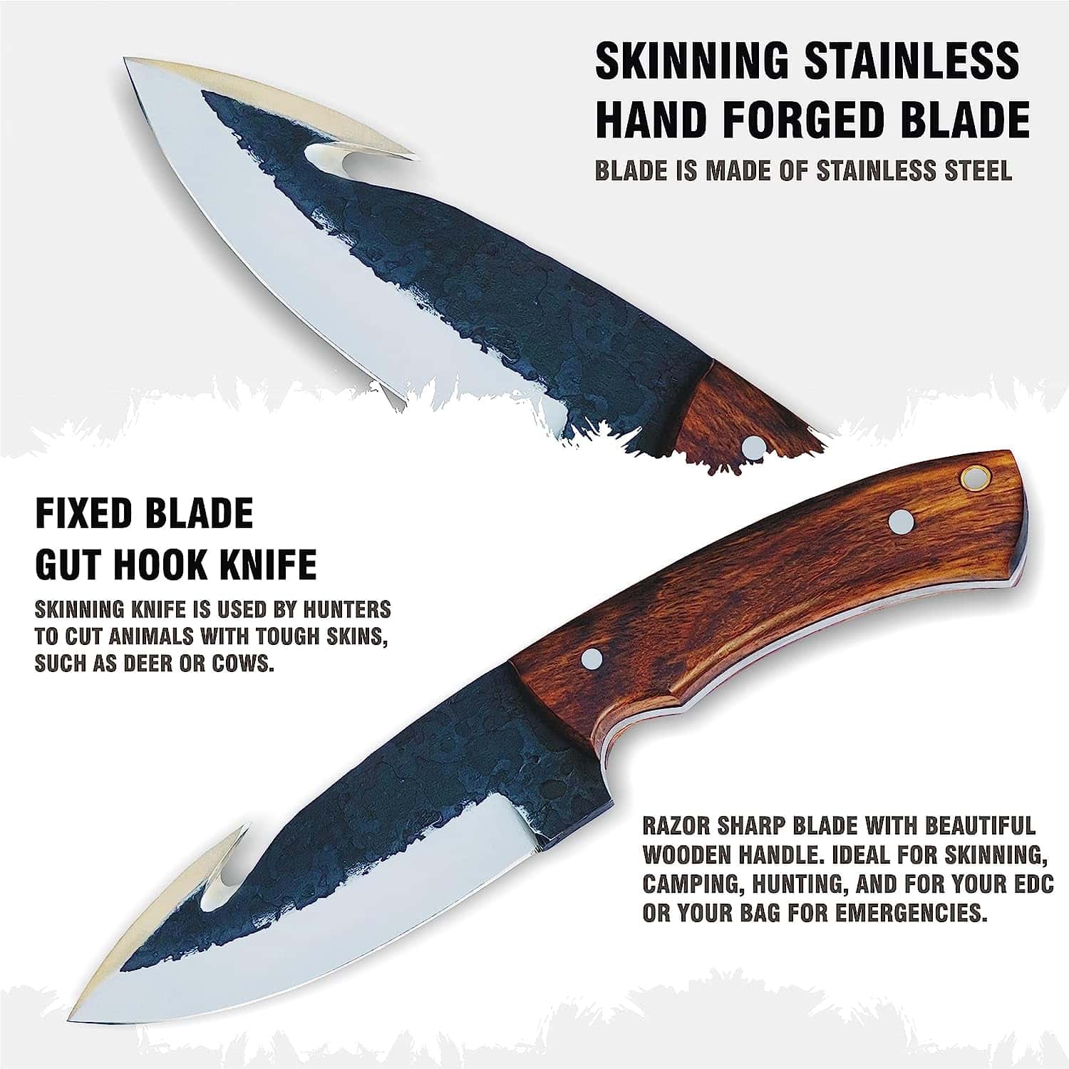 Handmade Gut Hook Skinning Knife Handmade Gut Hook Skinning Knife