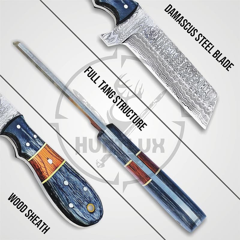 Full Tang Damascus Steel Skinning Knives Full Tang Damascus Steel Skinning Knives